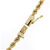 Image 6 : Unisex 14K Yellow Gold 20.5" 4mm Solid Rope Chain Necklace w/ Barrel Push Clasp