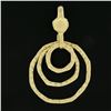 Image 5 : Denise Roberge 22k Yellow Gold Triple 3 Circle Textured Dangle Enhancer Pendant