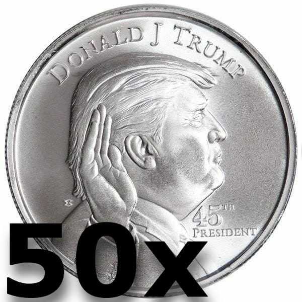 Donald Trump 45th President Fine Silver Coin BUNDLE (50 TOTAL)