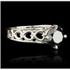 Image 2 : 14KT White Gold 1.46 ctw Black and White Diamond Ring