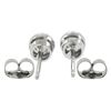 Image 2 : New Classic 14k White Gold 0.52 ctw Bezel Round Brilliant Diamond Stud Earrings