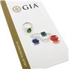 Image 1 : NEW Platinum & 14k Gold 4.39 ctw GIA Cushion Tsavorite & Emerald Cut Diamond Rin