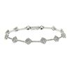 Image 5 : French 18k Gold 3 ctw Princess & Round Diamond Geometric Line Statement Bracelet