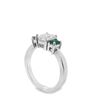 Image 6 : 1.50 ct. GIA Emerald and Diamond Wedding Engagement Ring - 14KT White Gold