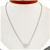 Image 1 : New 14K White Gold 1.05 ctw G VS1 Diamond Petite Flower Cluster Pendant Necklace