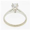Image 6 : Vintage 14k White Gold High Quality Round Prong Cubic Zirconia Cz Solitaire Ring