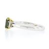 Image 5 : NEW 18k Gold 1.46 ctw GIA Ceylon Alexandrite & Emerald Cut Diamond Engagement Ri