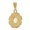 Image 4 : Vintage 14k Gold Oval Cabochon Bezel Set Jelly Opal Scalloped Pendant Charm