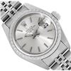 Rolex Ladies Quickset Stainless Steel Silver Index Engine Turn Bezel Date Watch