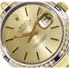Rolex Mens Two Tone Champagne Index Dial Diamond And Sapphire Datejust With Role