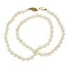 Image 4 : Estate 18" Classic 6.5-6.8mm Pearl Strand Necklace with 14k Gold Filigree Clasp