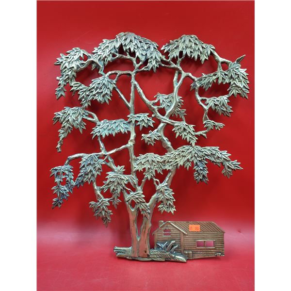 VTG Brass Bonsai Tree of Life Wall Hanging