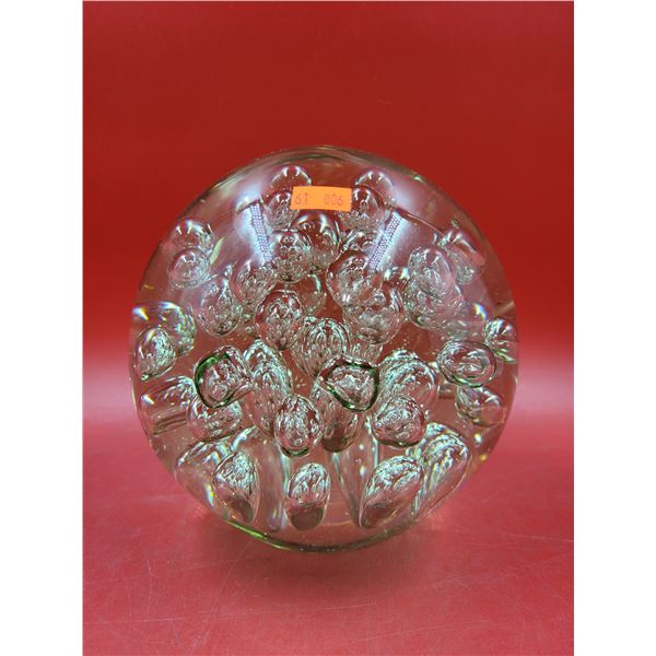 Large Glass Bubble Paperweight