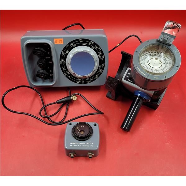 Lot of Marine Equipment w/ Homer Signal Meter & Marine Bearing Compass