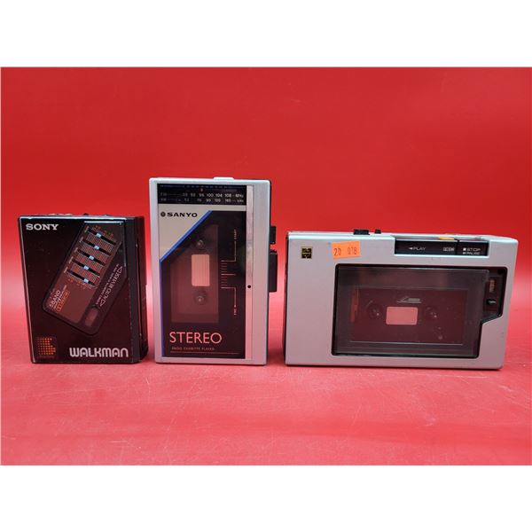 3 Walkmans (Sony, Sanyo, & Panasonic)
