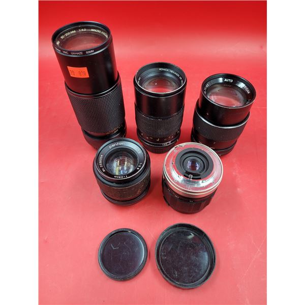 5 Camera Lenses (Konica, Pentor, etc.)