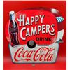 Image 1 : Embossed Tin Happy Campers Drink Coca-Cola Sign
