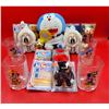 Collectibles Lot w/ Disney Glasses, Ty Beanie Babies, Doraemon Plush, & More