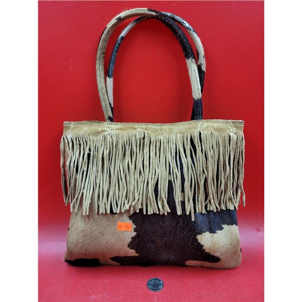 Tasseled Cowhide Handbag