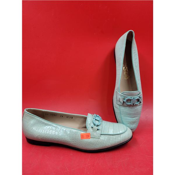 Pair of Ferragamo Animal Print Loafers Made in Italy