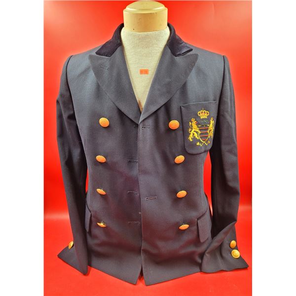 Mondi 100% Wool Double-Breasted Jacket w/ Crest Patch