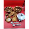 Lot of Mostly Assorted Wooden Serve Ware & Fire-King Food Warmer