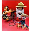 Image 1 : Acrobatic Clown Decor, RCMP Birdhouse, & Marionette Bandito Puppet