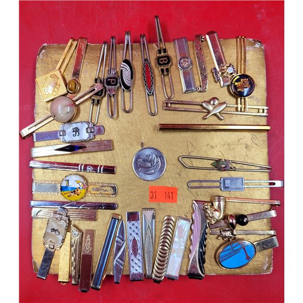 Assorted VTG Tie Clips & Bars