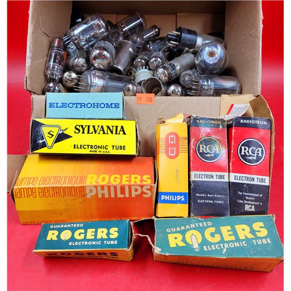 Lot of VTG Radio Tubes (Philips, RCA, Sylvania, etc.)