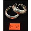Image 1 : Pair of Marked .800 Silver Hoop Earrings