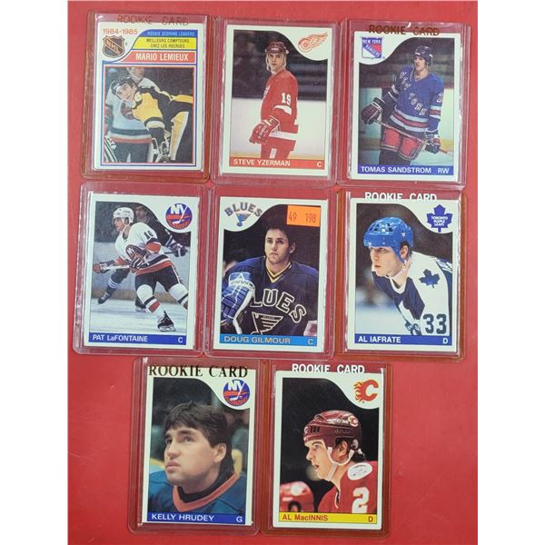 8 Hockey Cards w/ Gilmour, Sandstrom, LaFontaine, & More