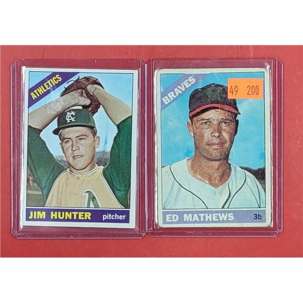 2 VTG Baseball Cards (Hunter & Mathews)