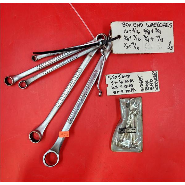 Lot of Assorted Craftsman Box End Wrenches
