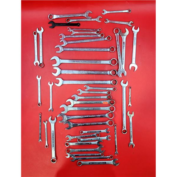 Lot of Assorted Wrenches w/ Combination & Open-End (Mastercraft, Truecraft, Craftsman, etc.)