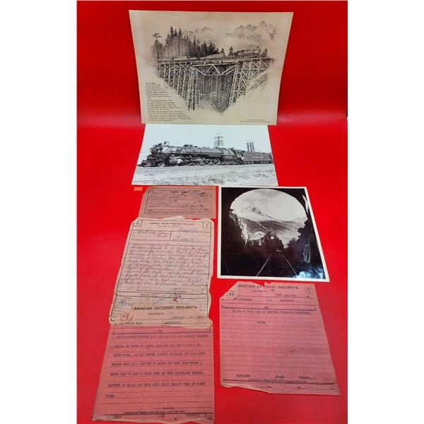 Antique Canadian National Railways Paper & Train Prints