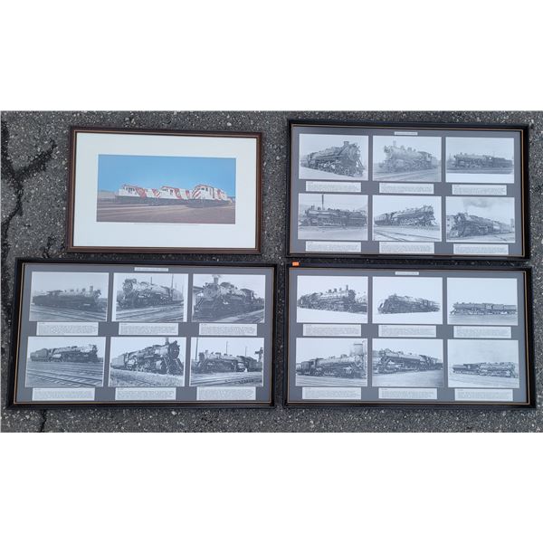 3 Steam Locomotive Prints & 1 Northern Locomotive Print
