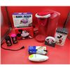 Image 1 : Kitchen & Home Lot w/ Red Keurig, Chopper, Mickey Mouse Toaster, One Touch Can Opener, & More
