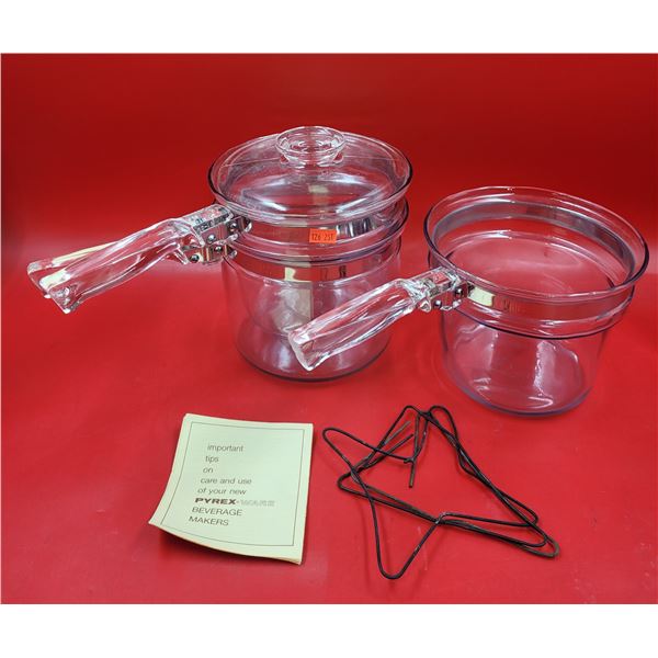 VTG Pyrex Flameware Glass Double Boiler