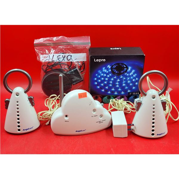 Electronics Lot w/ Amazon Alexa, Angel Care Baby Monitors, & LED Lights