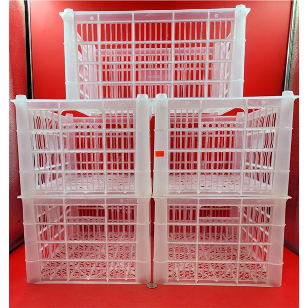 Lot of Stackable Plastic Storage Baskets