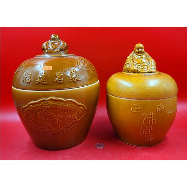 2 Buddha Cooking Jars