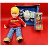 Image 1 : VTG Toy Lot w/ Home Alone Doll, Tea Set, & Wacky Wobbler Jughead