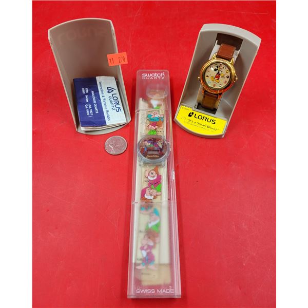 2 Disney Watches (Snow White & Mickey Mouse)