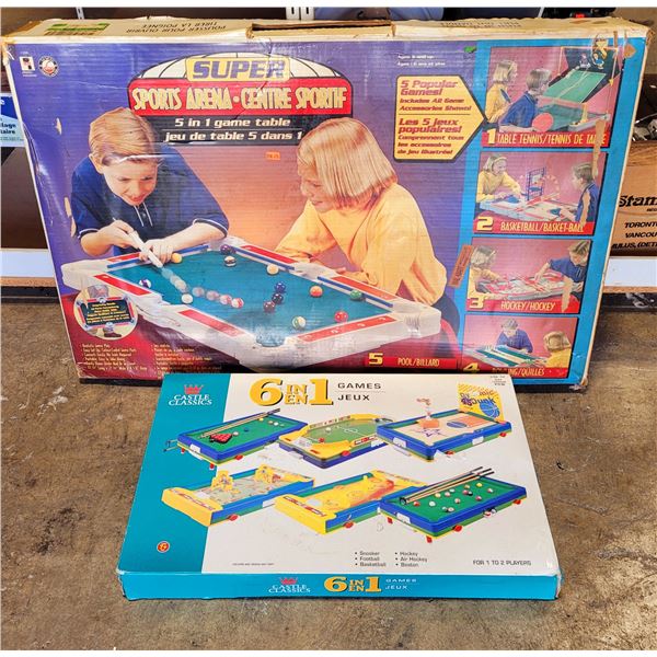 5-In-1 Super Sports Arena Game Table & 6-In-1 Castle Classics Game Table