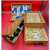 Image 1 : 2 Wooden Maze Puzzles & Chess Sets
