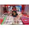 Image 1 : Sports Collectible & Trading Card Lot w/ Hats, Basketball Cards, Books, Star Trek Cards, & More