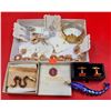 Image 1 : Assorted Costume Jewelry w/ Brooch, Watch, Earrings, & More