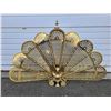 Image 1 : VTG Brass Peacock & Griffin Fan Fireplace Screen
