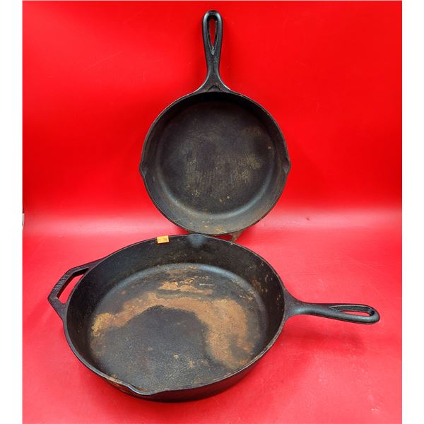 2 Lodge Cast Iron Skillets