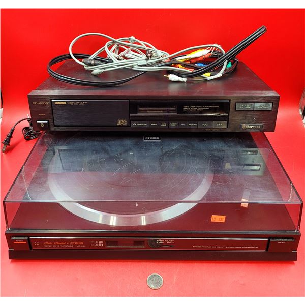 Sherwood Compact Disc Player & Fisher Servo Drive Turntable
